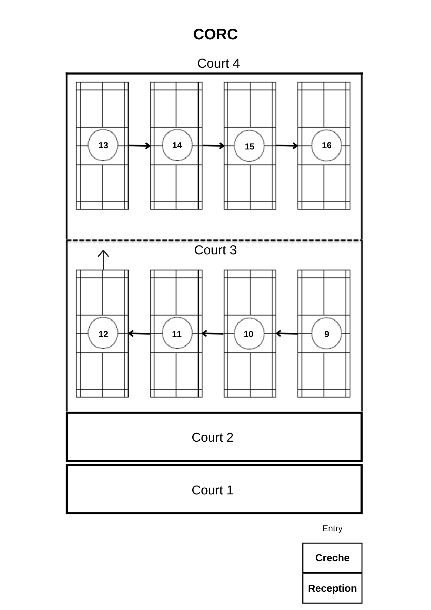  Badminton court map for Concord Oval Recreation Centre