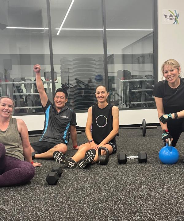 group photo after workout