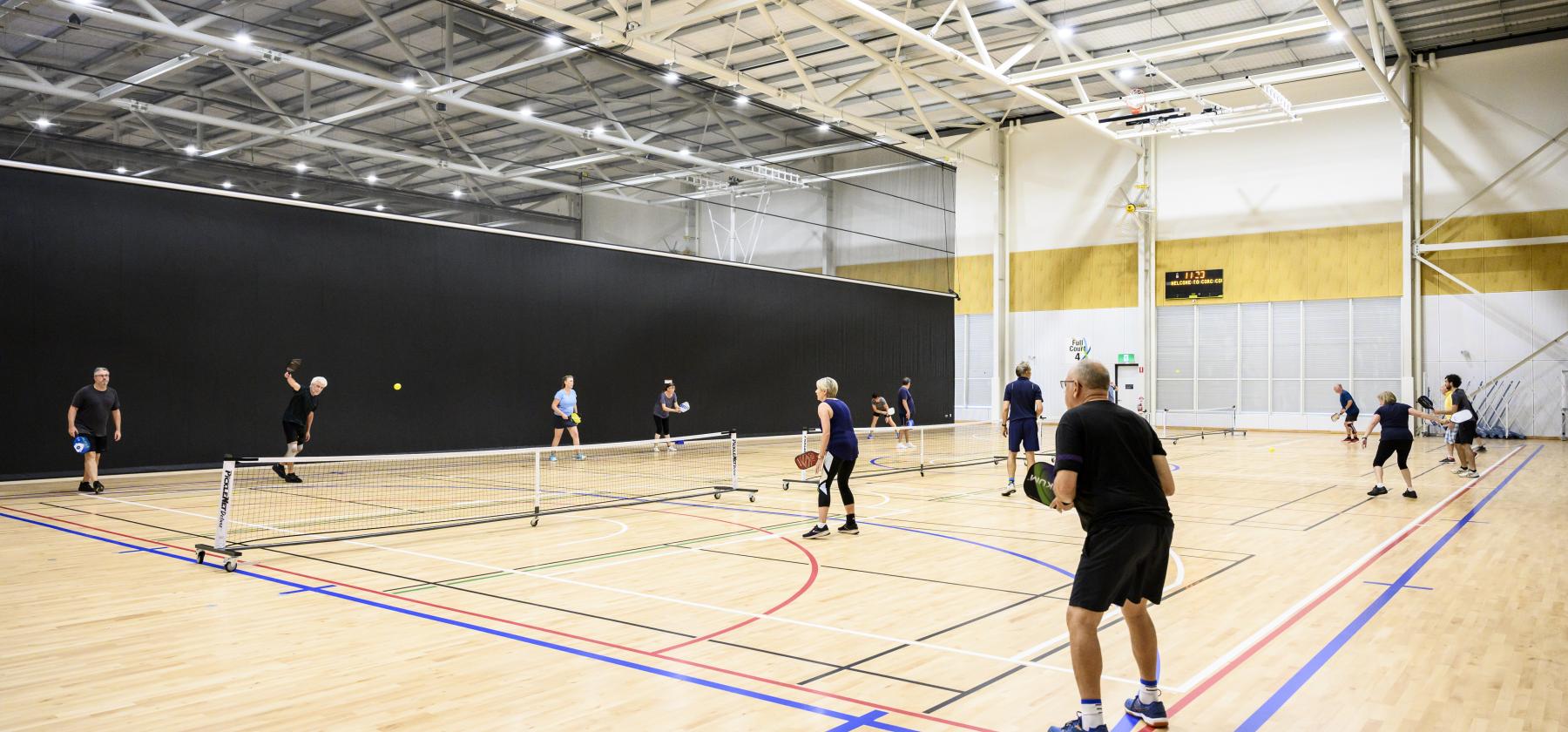 Stadium space with players