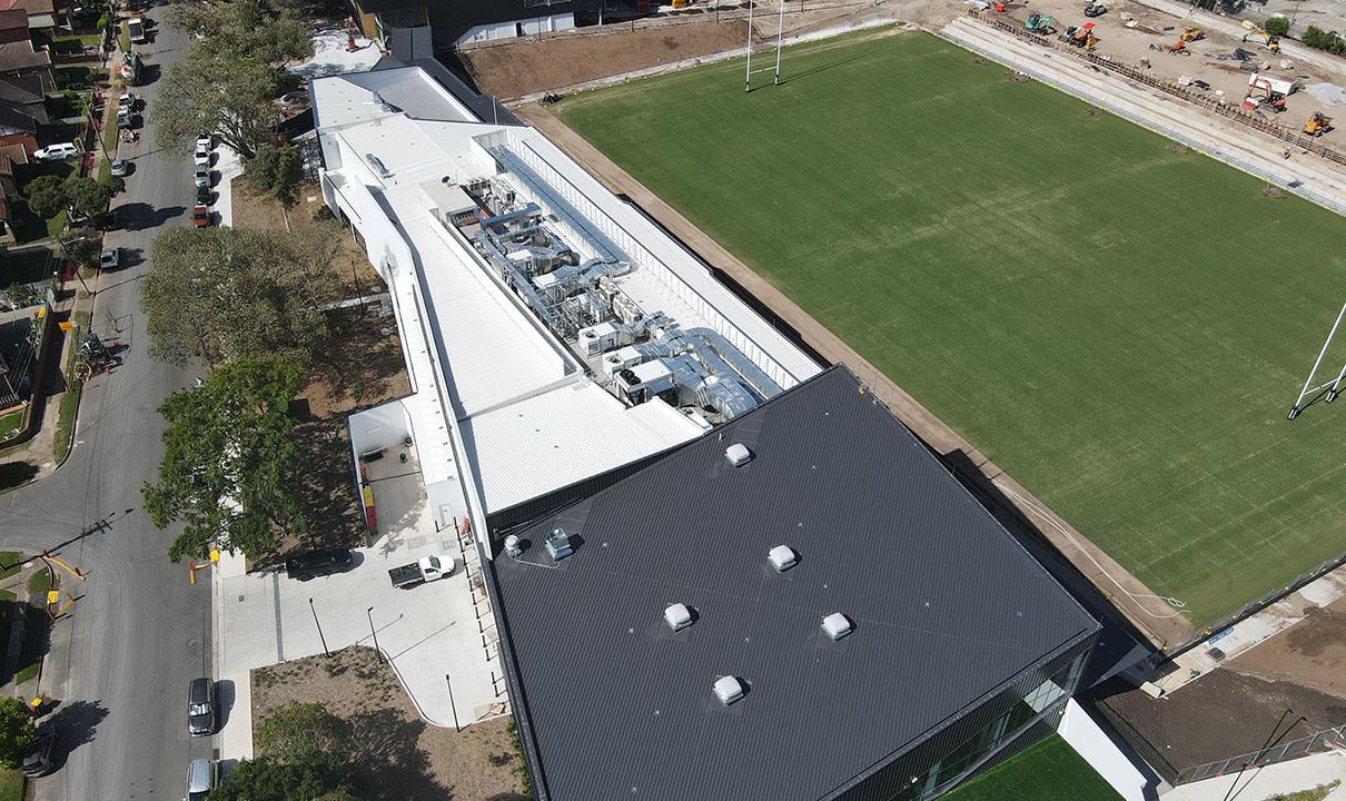Overhead image of the Community and Sports Precinct