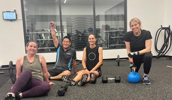 group photo after workout